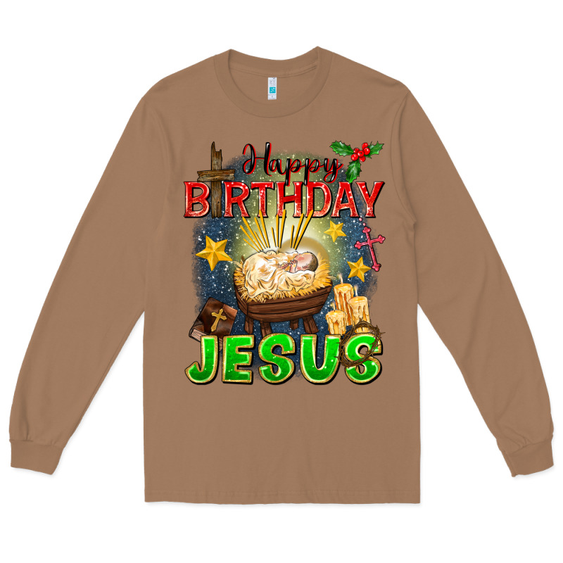 Happy Birthday Jesus Long Sleeve Tee by FaDigitalArtStudio | Teevron
