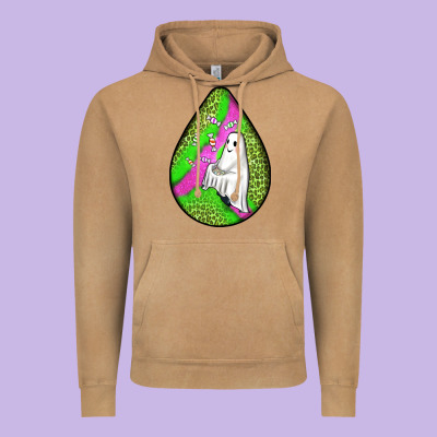 Halloween Ghost Teardrop Vintage Hoodie Designed By Bundleandbundleshop