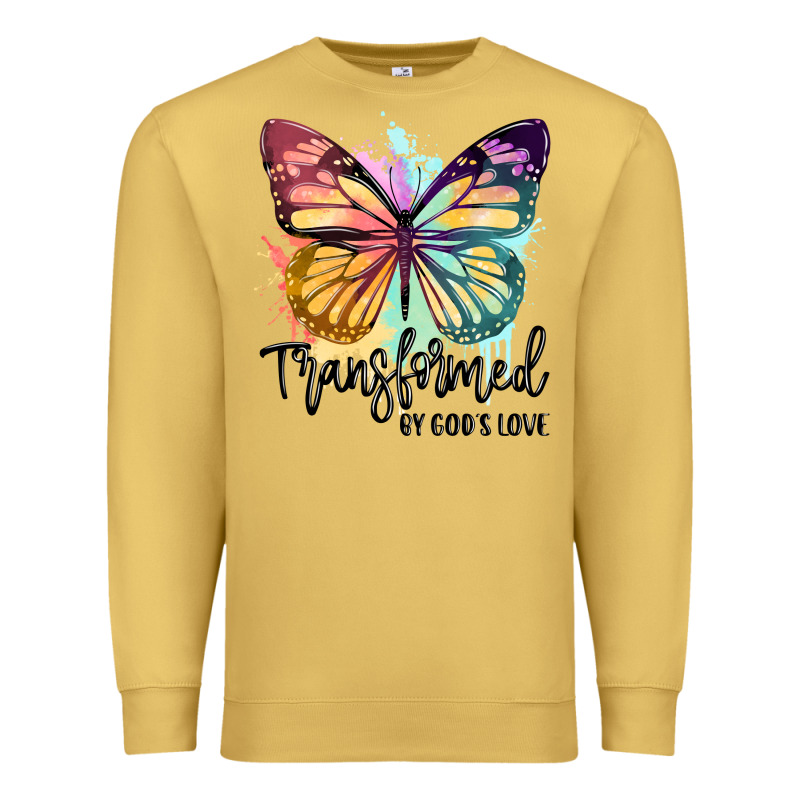 Transformed By God's Love Premium Sweatshirt by JahusDesignShop | Teevron