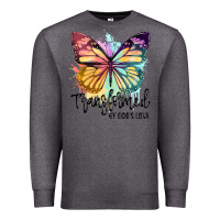 Charcoal Heather transformed by god's love Premium Sweatshirt - JahusDesignShop