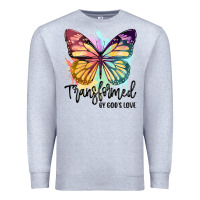 Heather Grey transformed by god's love Premium Sweatshirt - JahusDesignShop