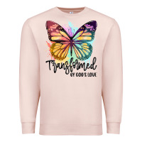 Pale Pink transformed by god's love Premium Sweatshirt - JahusDesignShop