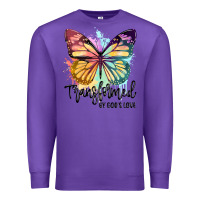 Purple transformed by god's love Premium Sweatshirt - JahusDesignShop