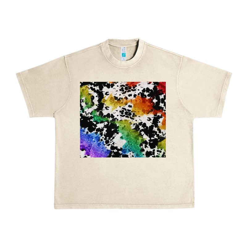 Rainbow Pride Cowhide Tumbler Urban Heavy Tee by FaDigitalArtStudio | Teevron