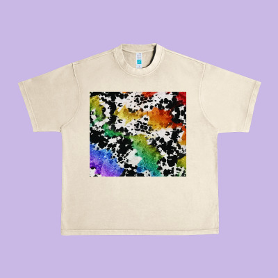 Rainbow Pride Cowhide Tumbler Urban Heavy Tee Designed By Fadigitalartstudio
