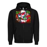 Black dominican republic  leopard Zipper Hoodie - AdoDesignShop