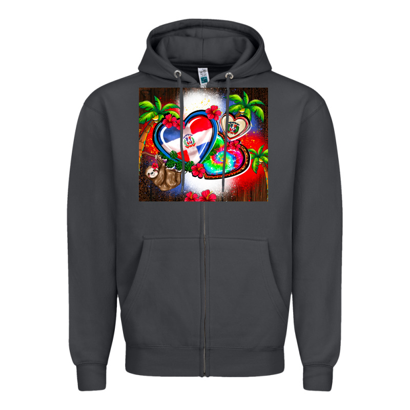 Dominican Republic  Leopard Zipper Hoodie by AdoDesignShop | Teevron