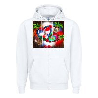 White dominican republic  leopard Zipper Hoodie - AdoDesignShop