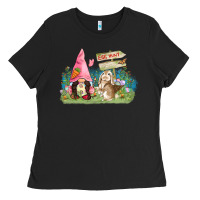 Easter Gnome And Rabbit Egg Hunt  Easter Day Ladies Tee | Teevron