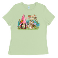 Matcha Easter gnome and rabbit egg hunt  Easter Day Ladies Tee - CowGirlArtShop