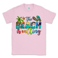 Bubblegum Pink the beach is calling Classic Tee - Artiststas