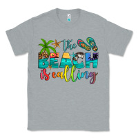 Heather Grey the beach is calling Classic Tee - Artiststas