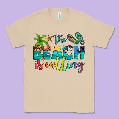 The Beach Is Calling Classic Tee Designed By Artiststas