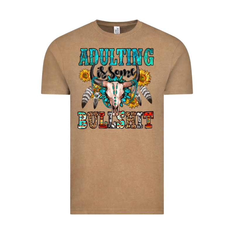 Adulting Is Some Bullshit Vintage Tee by OliviaCreatesArt | Teevron