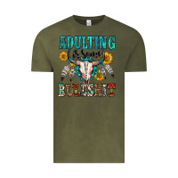 Vintage Olive adulting is some bullshit Vintage Tee - OliviaCreatesArt