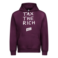 Mauve Wine aoc tax the rich Urban Hoodie - baoMotion
