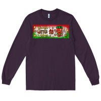 Plum flannels lattes leggings Long Sleeve Tee - BundleAndBundleShop