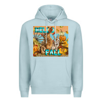 Blue Mist Hello Fall Rabbit Premium Hoodie - LillyAllenDesigns