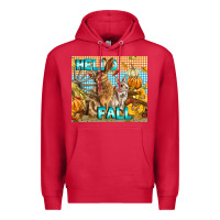 Cardinal Hello Fall Rabbit Premium Hoodie - LillyAllenDesigns
