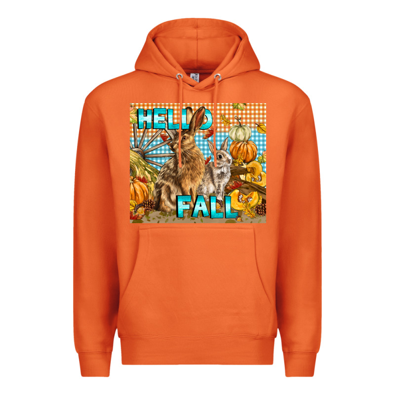 Hello Fall Rabbit Premium Hoodie by LillyAllenDesigns | Teevron