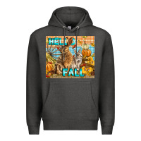 Charcoal Heather Hello Fall Rabbit Premium Hoodie - LillyAllenDesigns
