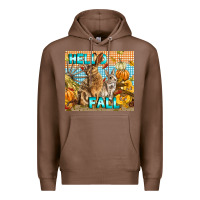 Chestnut Hello Fall Rabbit Premium Hoodie - LillyAllenDesigns