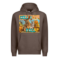 Coffee Hello Fall Rabbit Premium Hoodie - LillyAllenDesigns