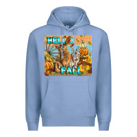 Colony Blue Hello Fall Rabbit Premium Hoodie - LillyAllenDesigns