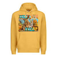 Mustard Hello Fall Rabbit Premium Hoodie - LillyAllenDesigns