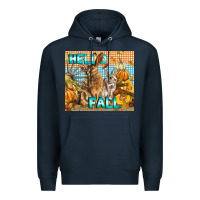 Navy Hello Fall Rabbit Premium Hoodie - LillyAllenDesigns