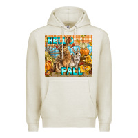 Oatmeal Heather Hello Fall Rabbit Premium Hoodie - LillyAllenDesigns