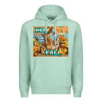 Seafoam Hello Fall Rabbit Premium Hoodie - LillyAllenDesigns