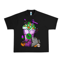 Black Halloween Cold Drink Frappe With Tombstone Urban Heavy Tee - FaDigitalArtStudio