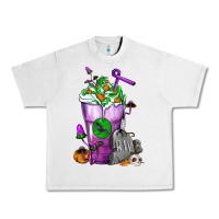 Lunar Rock Halloween Cold Drink Frappe With Tombstone Urban Heavy Tee - FaDigitalArtStudio