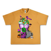 Peanut Butter Halloween Cold Drink Frappe With Tombstone Urban Heavy Tee - FaDigitalArtStudio