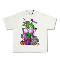 Pistachio Halloween Cold Drink Frappe With Tombstone Urban Heavy Tee - FaDigitalArtStudio
