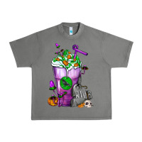 Tornado Halloween Cold Drink Frappe With Tombstone Urban Heavy Tee - FaDigitalArtStudio