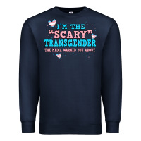 Navy im scary transgender the media warned you about Premium Sweatshirt - JahusDesignShop