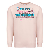 Pale Pink im scary transgender the media warned you about Premium Sweatshirt - JahusDesignShop