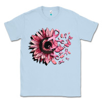 Dusty Blue cancer sunflower Classic Tee - CowGirlArtShop