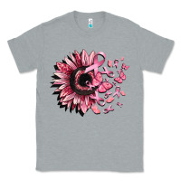Heather Grey cancer sunflower Classic Tee - CowGirlArtShop