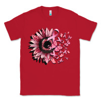 Red cancer sunflower Classic Tee - CowGirlArtShop