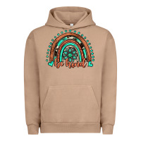 Pigment Burro be kind western turquoise rainbow Urban Hoodie - JahusDesignShop