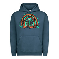 Pigment Midnight Navy be kind western turquoise rainbow Urban Hoodie - JahusDesignShop