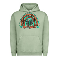 Pigment Oil Green be kind western turquoise rainbow Urban Hoodie - JahusDesignShop