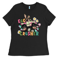 Black Egg crusher monster truck Ladies Tee - CowGirlArtShop
