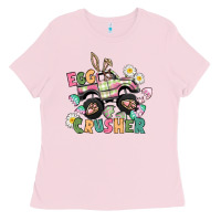 Bubblegum Pink Egg crusher monster truck Ladies Tee - CowGirlArtShop