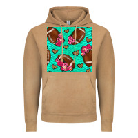 Vintage Camel american football roses and hearts seamless pattern Vintage Hoodie - BundleAndBundleShop