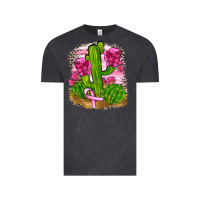 Vintage Black breast cancer cactus Vintage Tee - FaDigitalArtStudio