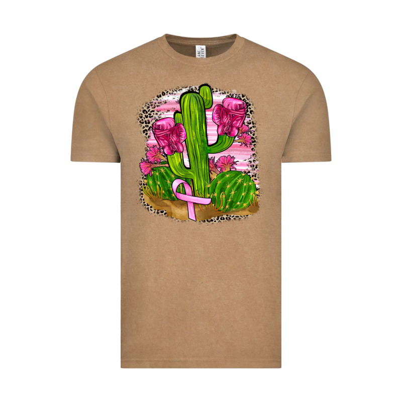 Breast Cancer Cactus Vintage Tee by FaDigitalArtStudio | Teevron